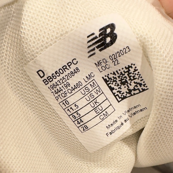 New Balance 650 worn three times. Sz 10 - Picture 8 of 9